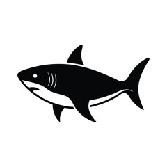 Fototapeta premium Shark Icon Vector in Flat Clean Style