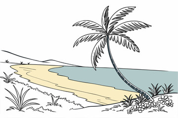 palm tree on the beach