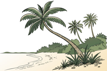 palm tree on the beach