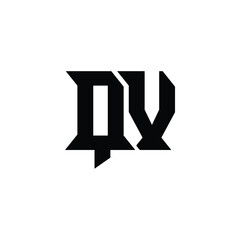 QV monogram logo design letter text name symbol monochrome logotype alphabet character simple logo