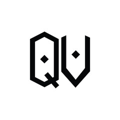 QV monogram logo design letter text name symbol monochrome logotype alphabet character simple logo