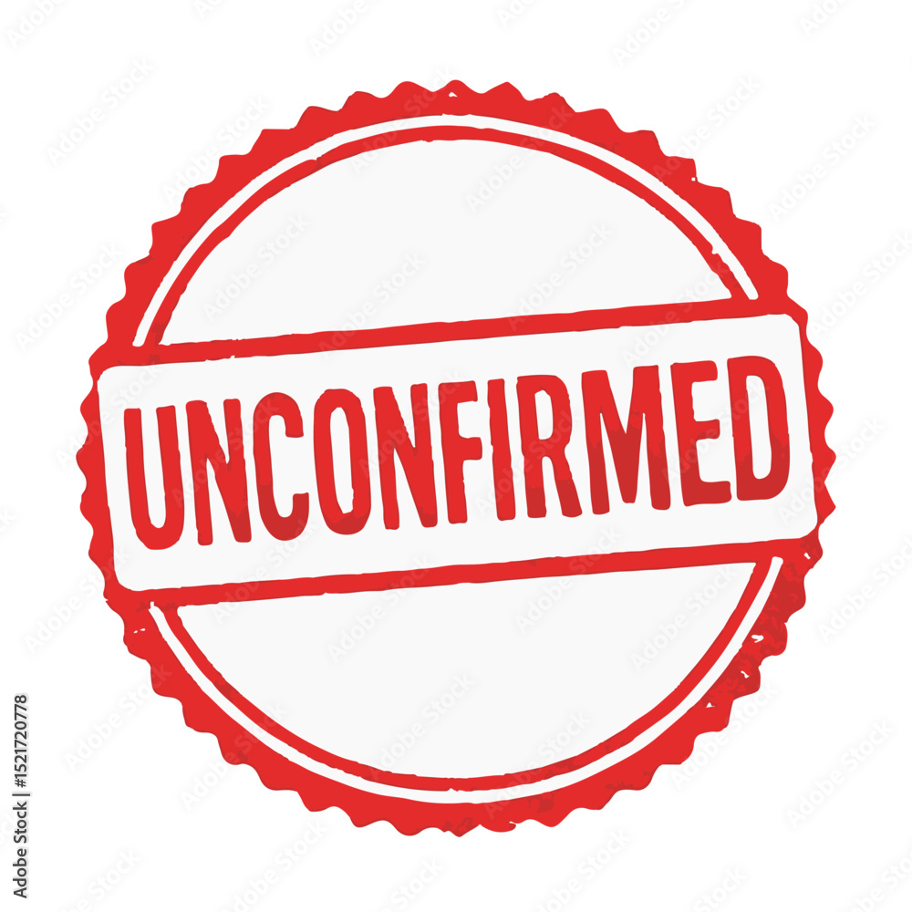 Fototapete seal unconfirmed icon stamp frame vector on white background vector seal on white background