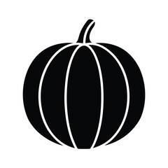 Pumpkin Icon Vector in Flat Clean Style