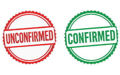 seal set unconfirmed and confirmed icon stamp frame vector on white background
Vector seal on white background