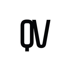 QV monogram logo design letter text name symbol monochrome logotype alphabet character simple logo