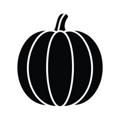 Pumpkin Icon Vector in Flat Clean Style