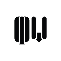 QV monogram logo design letter text name symbol monochrome logotype alphabet character simple logo