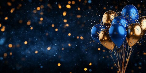 Colorful Balloons and Confetti Create a Festive Atmosphere for Celebration Events.