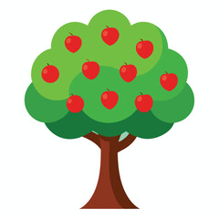  clean beautiful apple Tree  vector editable icon graphic design