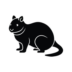 Obraz premium Quokka Icon Vector in Flat Clean Style