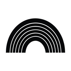 Rainbow Icon Vector in Flat Clean Style