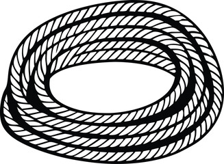 Coiled Rope Design Element Perfect for Branding Logos and Nautical Themes