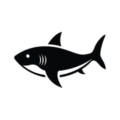 Fototapeta premium Shark Icon Vector in Flat Clean Style