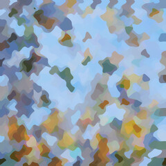 Colorful patched abstract background. Stain effect and camouflage. Spotted backdrop.