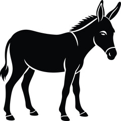Majestic Donkey Silhouette A Stunning Vector Illustration of a Donkey