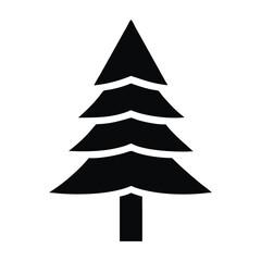 Christmas tree vector illustration design for holiday celebration silhouette icon on white background