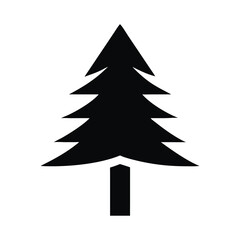 christmas tree icon silhouette vector