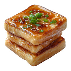 Kaya toast isolated on transparent background