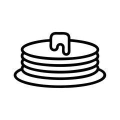 Delicious Stack of Fluffy Pancakes with Golden Syrup Drizzling Down for Breakfast or Brunch Inspiration and Culinary Delight in a Minimalist Design