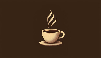 Obraz premium minimalist coffeshop logos 