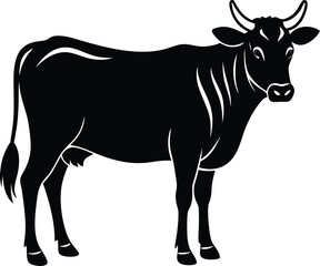 Majestic Cow Silhouette A Powerful Symbol of Strength and Agriculture
