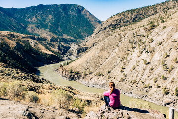 hiking in the mountains, Thompson River, British Columbia, Canada