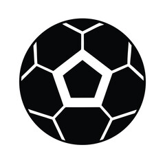 Obraz premium Soccer Ball Icon Vector in Flat Clean Style
