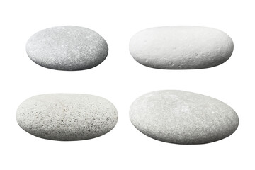Round sea pebbles, cut out