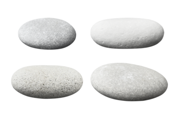 Round sea pebbles, cut out