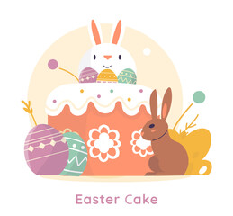 Easter. Flat Vector Illustration