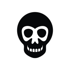 Fototapeta premium Skull Icon Vector in Flat Clean Style