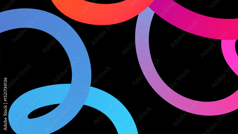 Poster set of vector graphic elements. abstract shapes with smooth wavy lines, bright colors and gradient t