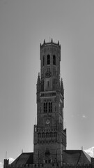 Belfort tower on Market square in center of Bruges, Belgium