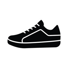 Sneaker Icon Vector in Flat Clean Style