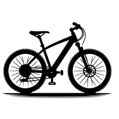 Naklejka premium Mountain Bike Silhouette for Cycling and Outdoor Adventure Design