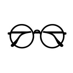 Fototapeta premium Round Sunglasses Silhouette for Fashion and Style Design