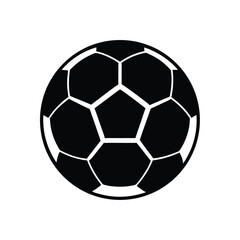 Fototapeta premium Soccer Ball Icon Vector in Flat Clean Style