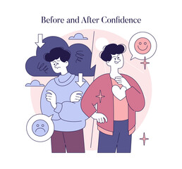 Beauty Psychology. Flat Vector Illustration