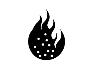 Creative Gradient Flame Effect Using Monochrome Halftone D Design