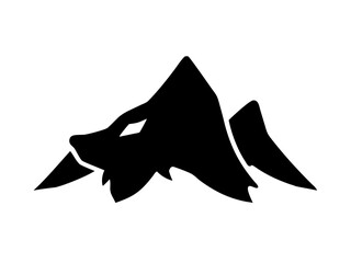 Creative Mountain Silhouette Where Negative Space Forms A Symbol