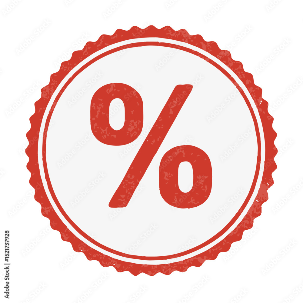 Fototapete seal percent icon stamp frame vector on white background vector seal on white background