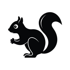 Fototapeta premium Squirrel Icon Vector in Flat Clean Style