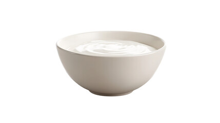 Indulge in a creamy dreamy bowl of yogurt on transparent background
