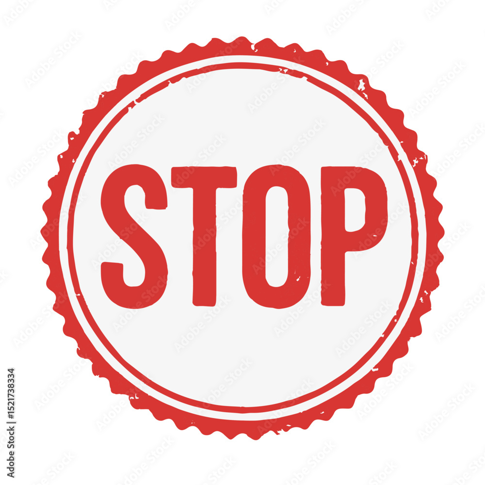 Fototapete seal stop icon stamp frame vector on white background vector seal on white background