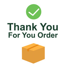 Thank You for Your Order, Online Purchase Confirmation Illustration