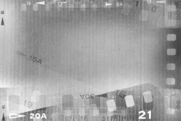 Film negatives grey background