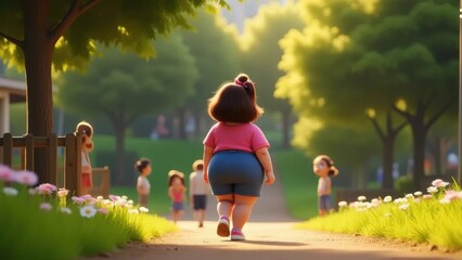 OBESITY Image -  dijital illüstrasyon., Visual Design Concept.