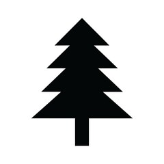 Obraz premium christmas tree vector illustration silhouette 