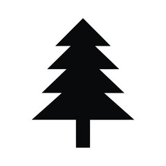 christmas tree vector illustration silhouette 