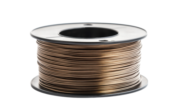 Silver colored wire is shown in a close up